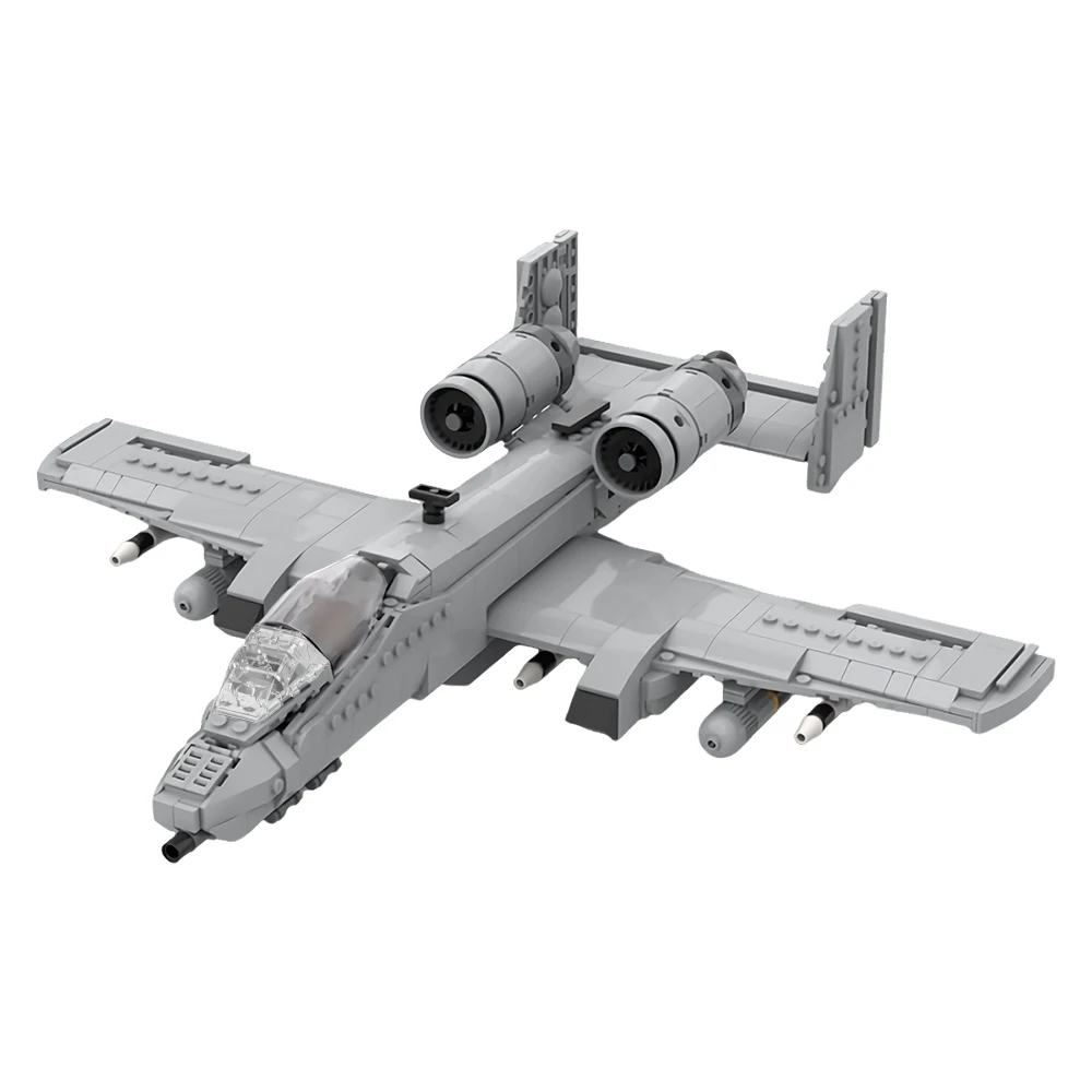 

MOC A-10 Thunderbolt II Close Air Support Attack Aircraft Building Blocks Model Military Fighter Brick Kids Adult Plane Toy Gift