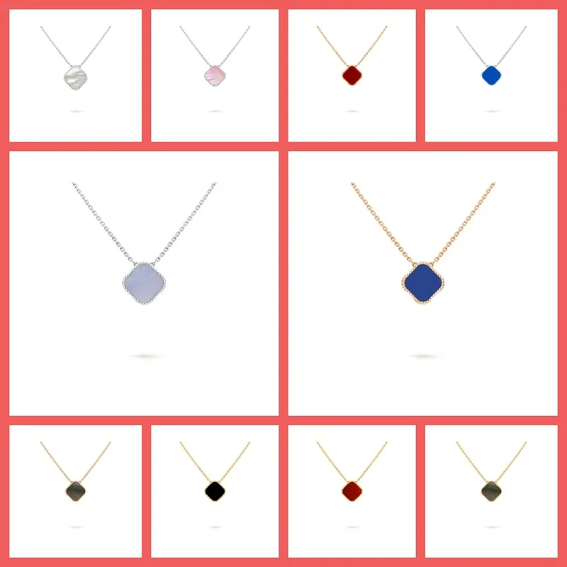 2026 Advanced Texture Best-Sellin 925 Silver Clover Necklace Women Jewelry Flower Shell Enamel Delicate Jewellery