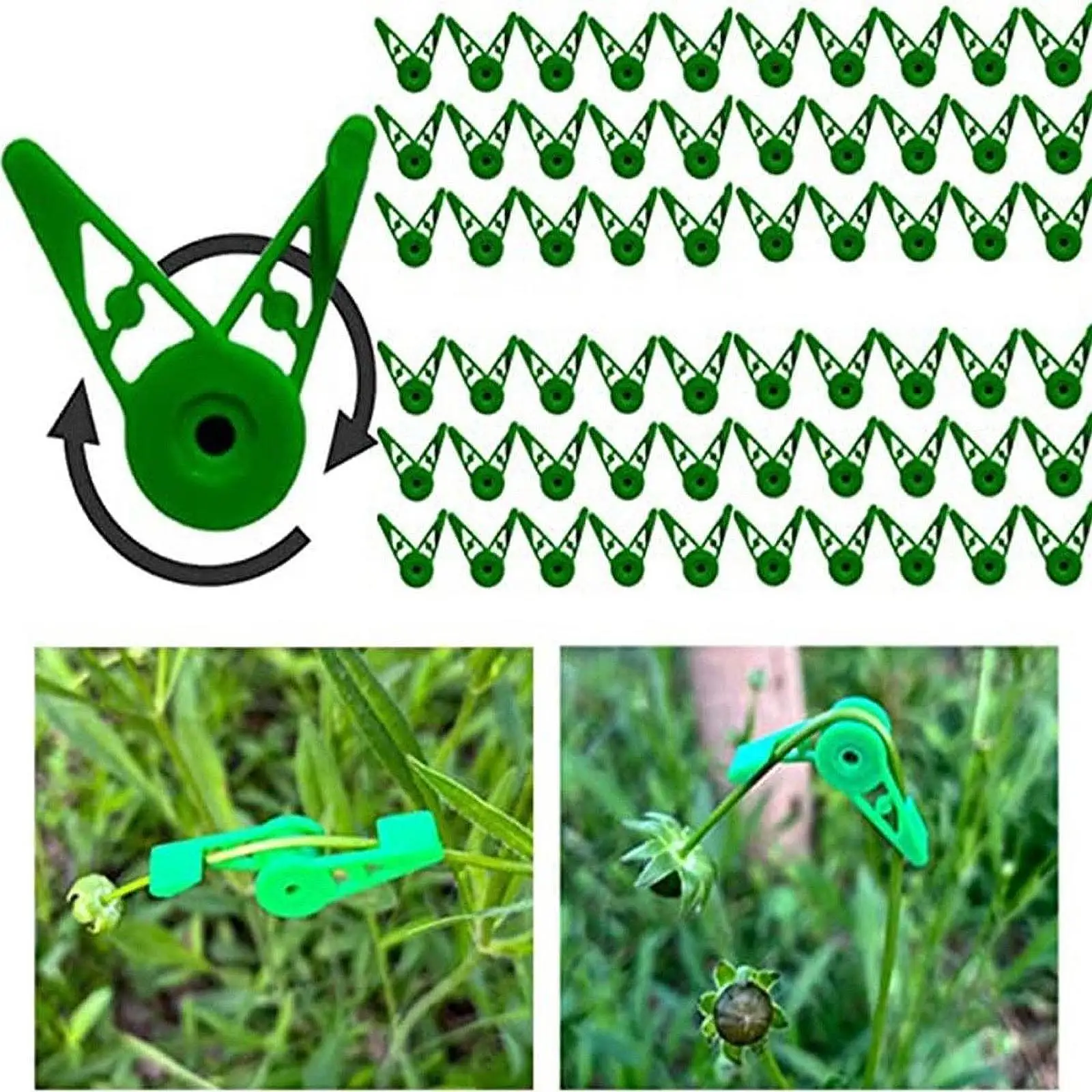 60x Plant Stem Trainer Clips Plant Branches Bender for Low Stress Control
