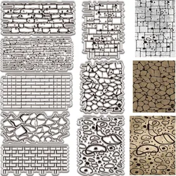 1Sheet Brick Wall Background Clear Rubber Stamps Reusable Transparent Seals Stamp Texture Vintage Silicone Stamps for DIY