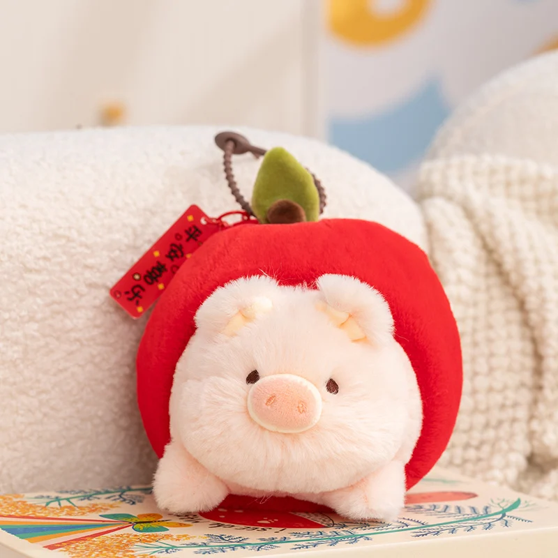 Mainan Anjing Kapibara Lucu dan Kreatif 16CM yang Dapat Dilepas Menjadi Buah Apel Kartun, Hadiah Ulang Tahun Natal