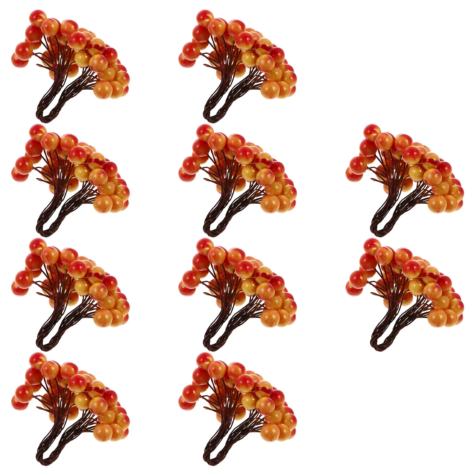 

10 Bunches Wreath Simulated Small Berries Flower Artificial Christmas Simulation Berry Red Adornment