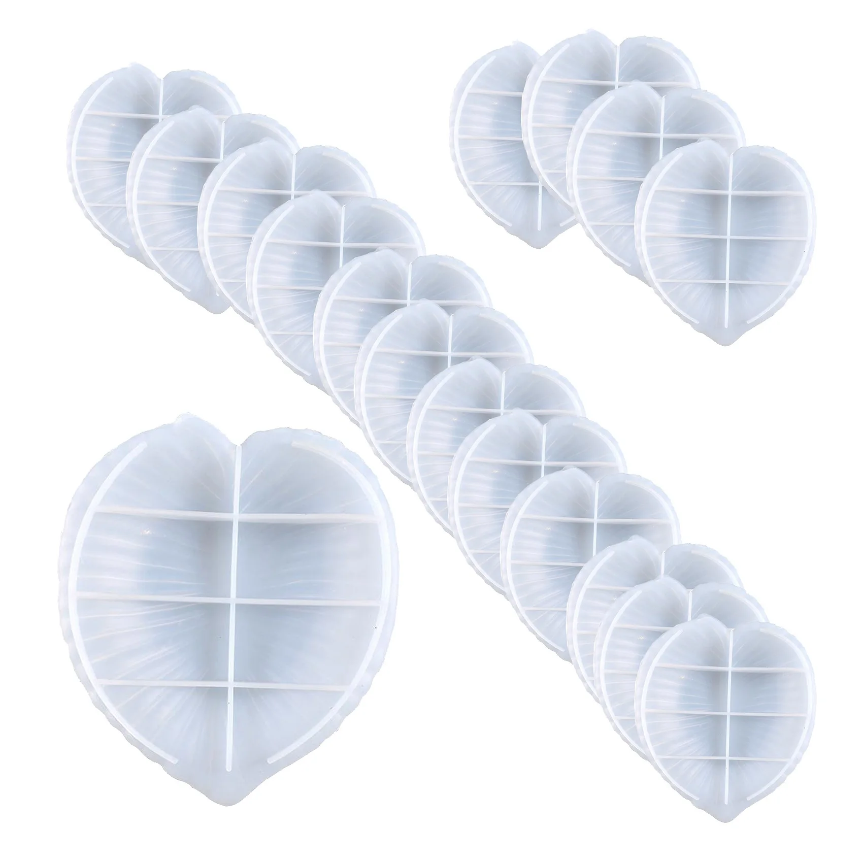 

17Pcs Leaf Disc Fruit Snack Storage Silicone Diy Crystal Glue Mold