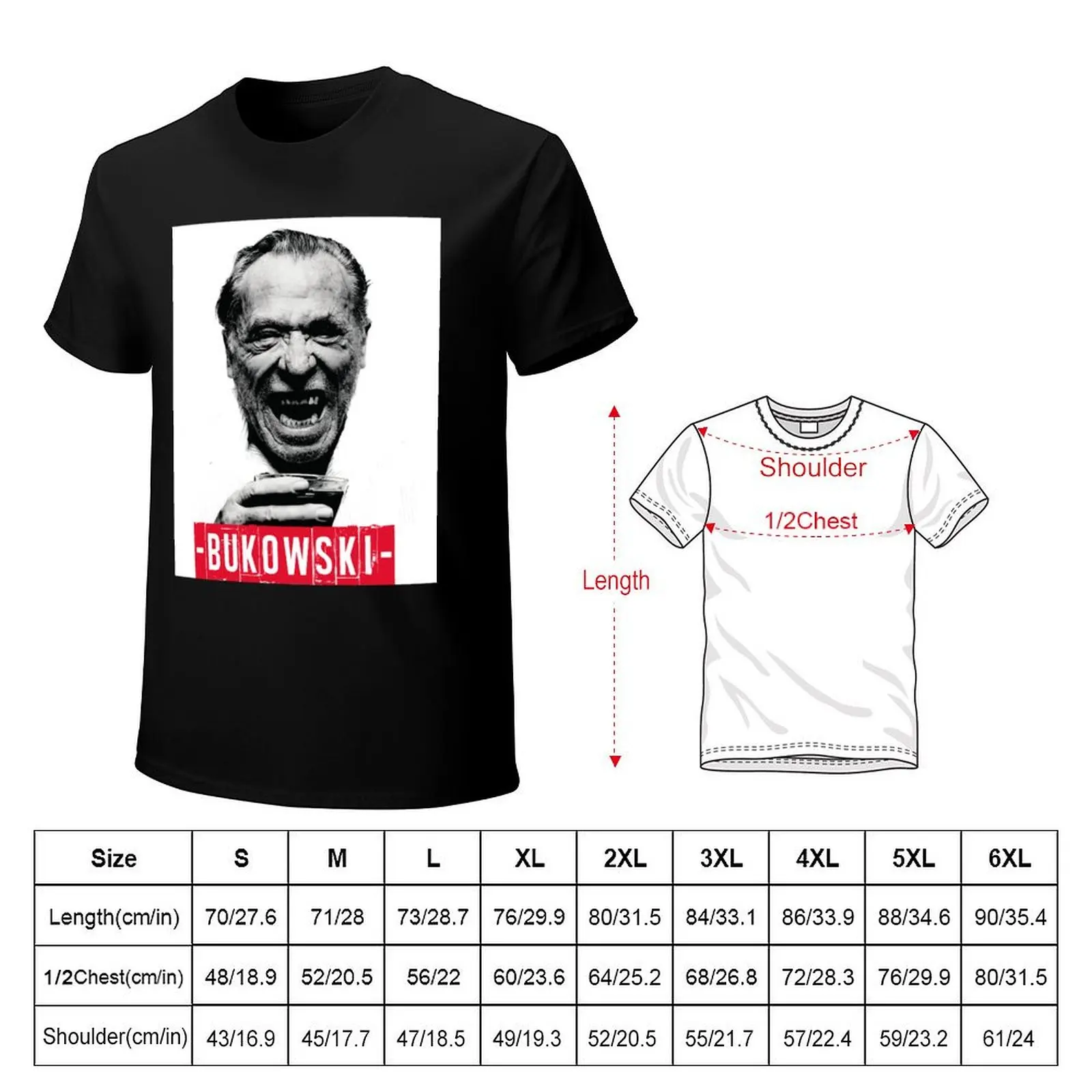 Day Gift For Bukowski Gifts Music Fans T-Shirt Anti-Pilling Casual T-Shirt