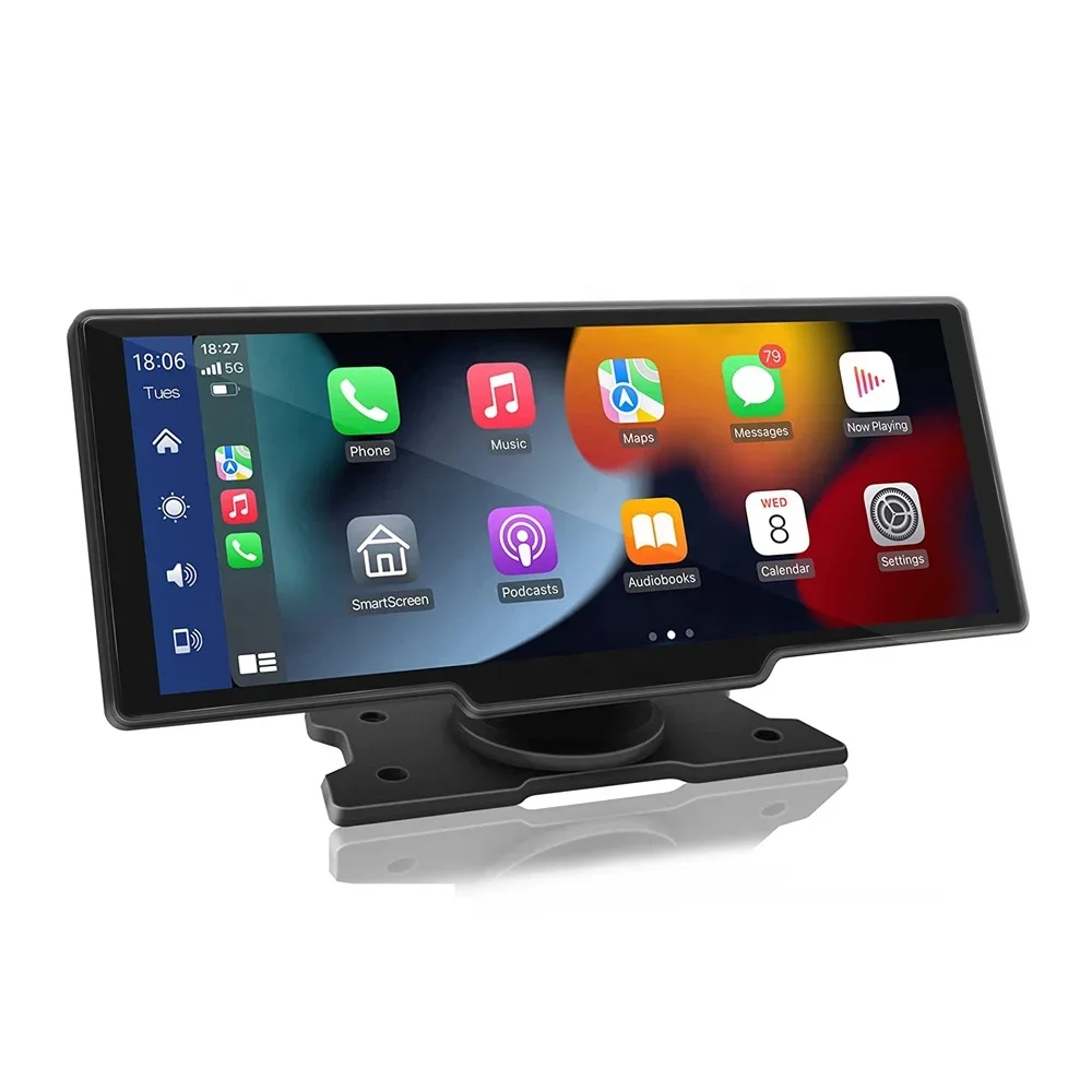 

10.26" Universal Wireless Carplay Display Android Auto Screen 4K DVR Dash Cam Rearview Camera GPS Navigation Video Recorder