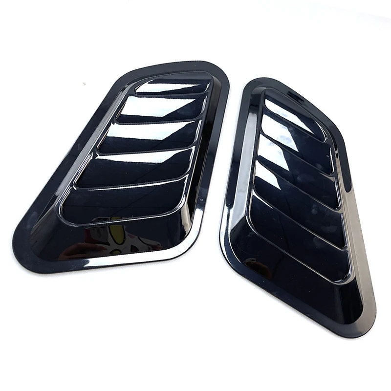 

2 Pieces Shark Gills Side Fender Vent Decoration 3D Stickers Car Air Outlet Cover Universal Emblem Hood Bonnet