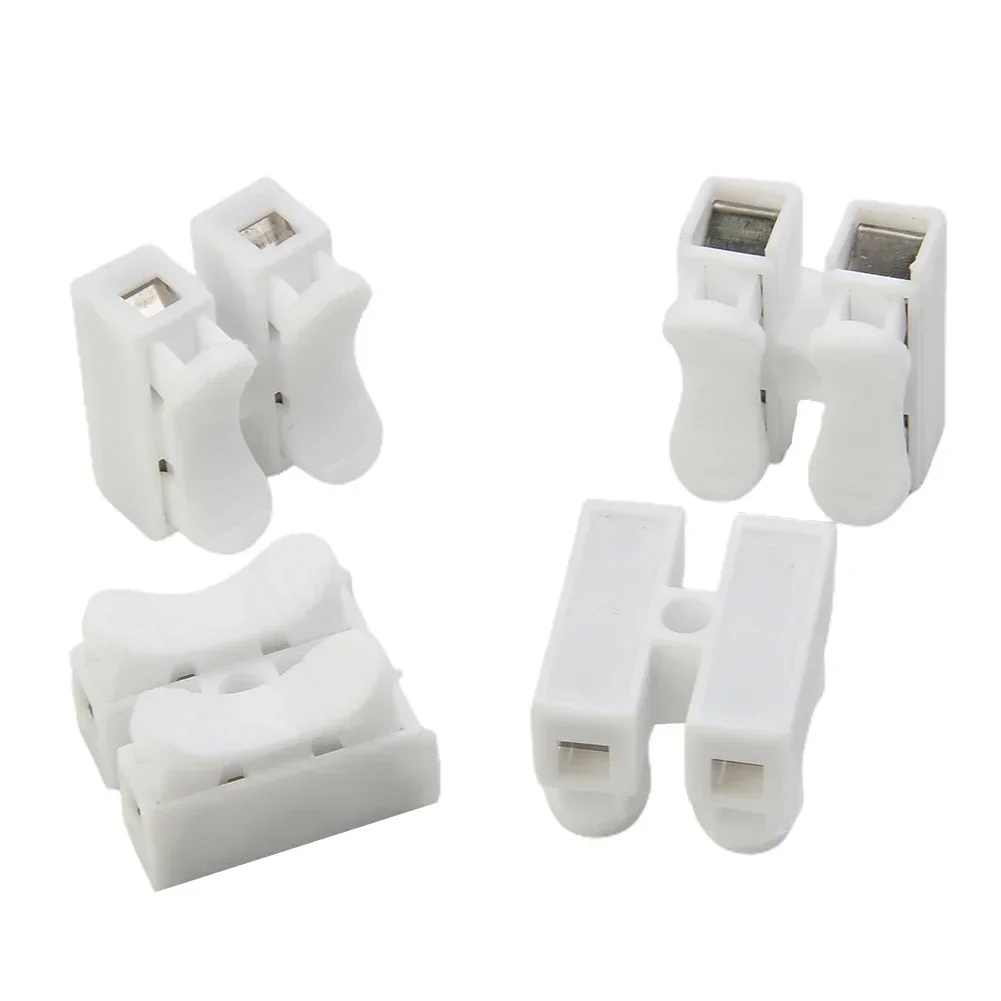 20Pcs CH2 Spring Quick Wire Connector Cable Clamp Terminal Block LED Strip Light Electrical Connector Without Screw Fixation