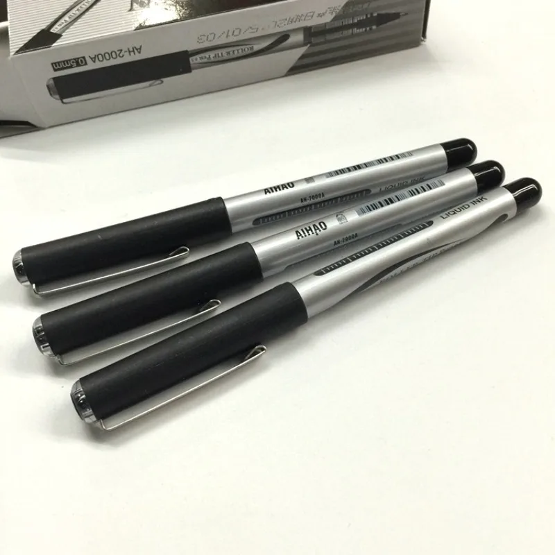 

12 Pcs/Pack 0.5mm Quick Drying and Large Capacity Black Gel Pen Gel-Ink Rollerball Pen for Office and School Writing Supplies