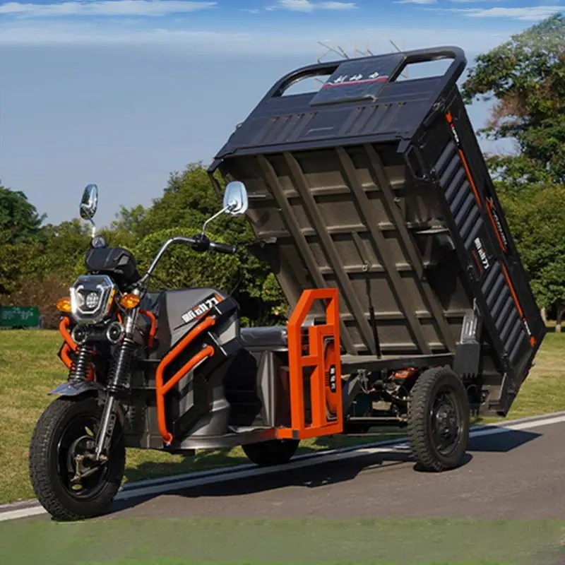 2025년 중국산 저렴한 대형 농업용 팁퍼 카고 삼륜 전기 농업 차량 (캐빈 포함)