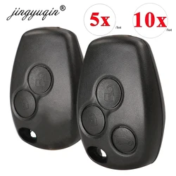 jingyuqin 5/10pcs  Button Remote Key Shell Case For Renault Espace Laguna Duster Logan DACIA Sandero Clio Kangoo Nissan No Blade