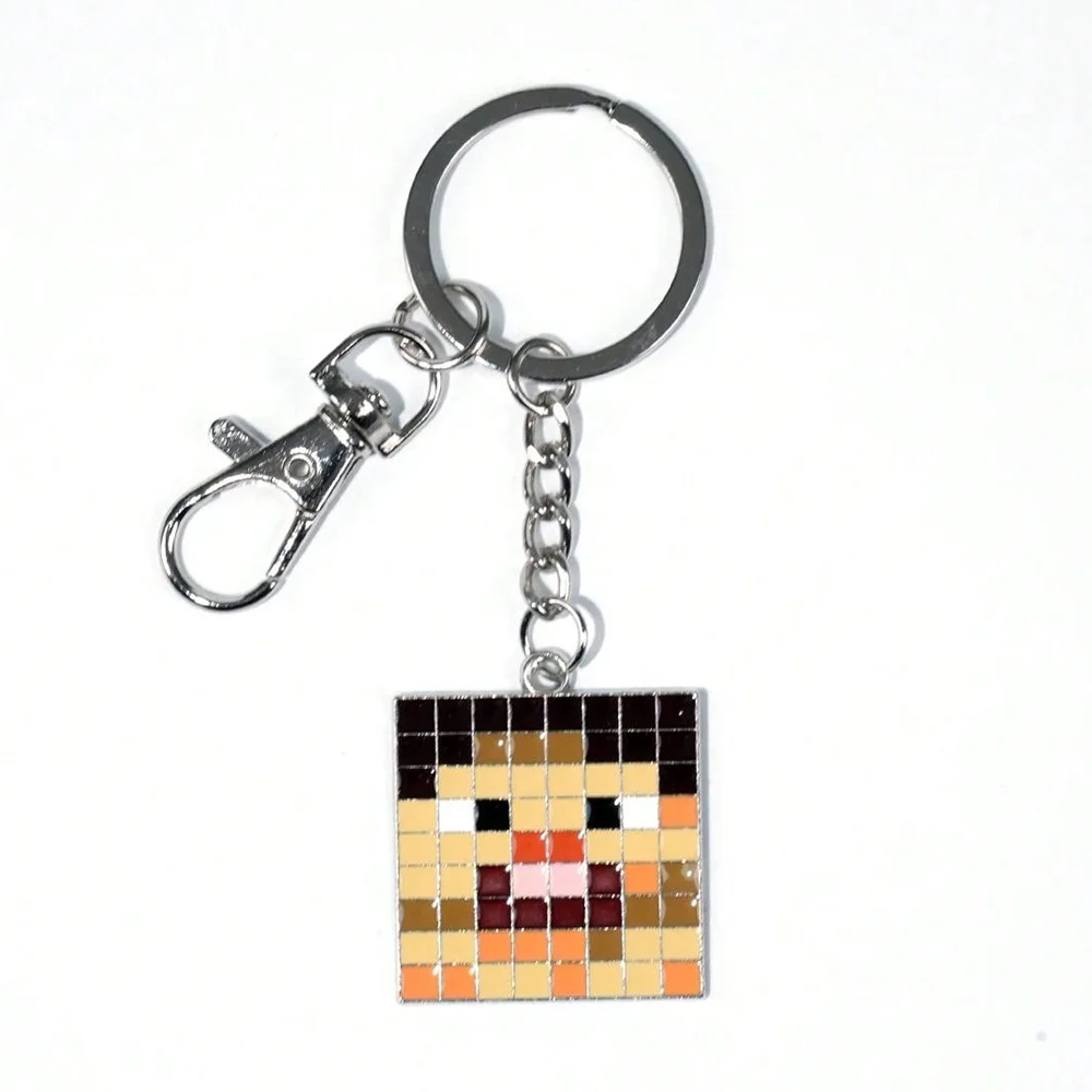 Minecraft Officially Licensed 3D Figurine Bag Clip Charms Anime Figure Keychain Steve Backpack Decor Collectible Gift 1Pc