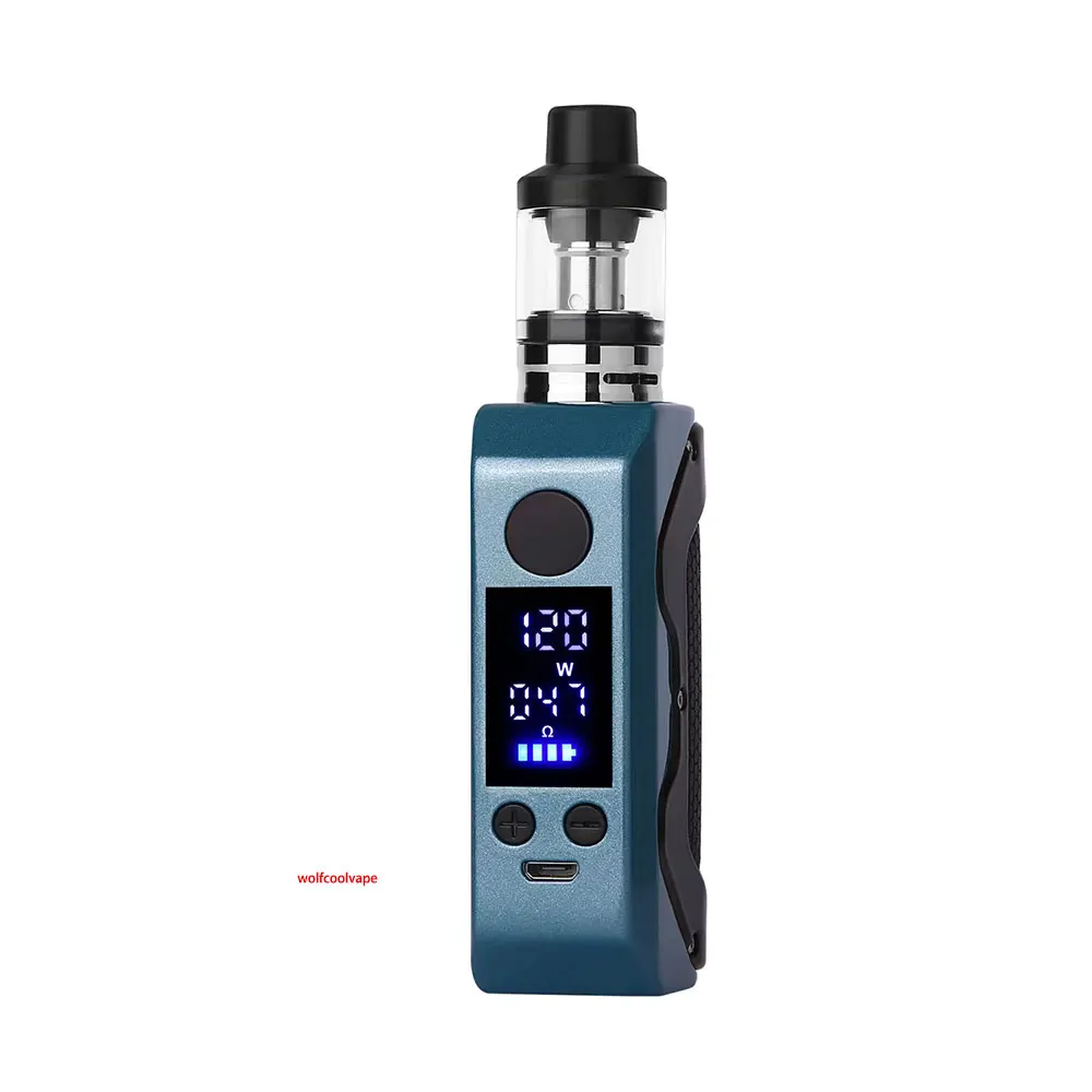 wolfcoolvape 120W Box Mod Kit 120w E Cigarette Vaporizer kit 2.5ml  Atomizer Vape 2200mah OLED Screen mod Electronic Cigarettes