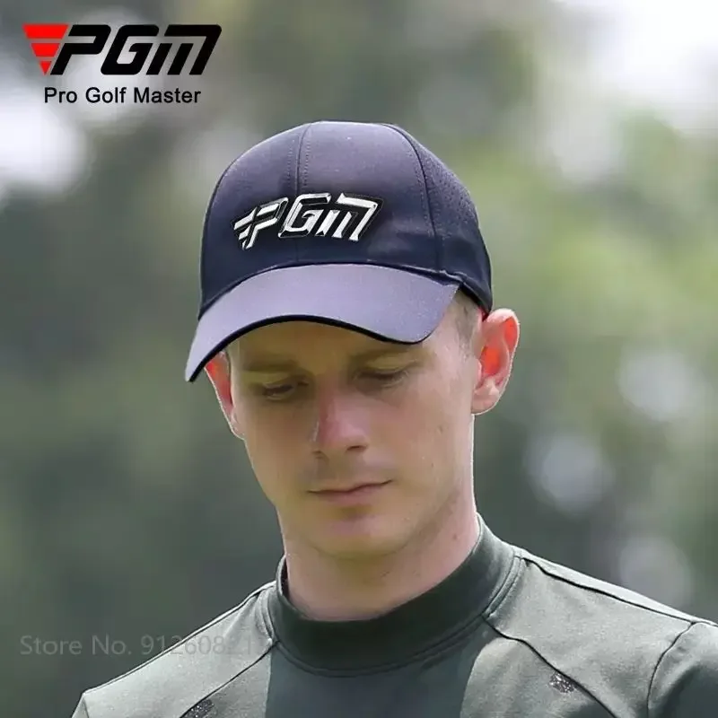 PGM Men Outdoor Anti-UV Golf Peaked Cap Sunscreen Sports Hat Male Adjustable Golf Caps Man Anti-sweat Breathable Sun Visor Hats