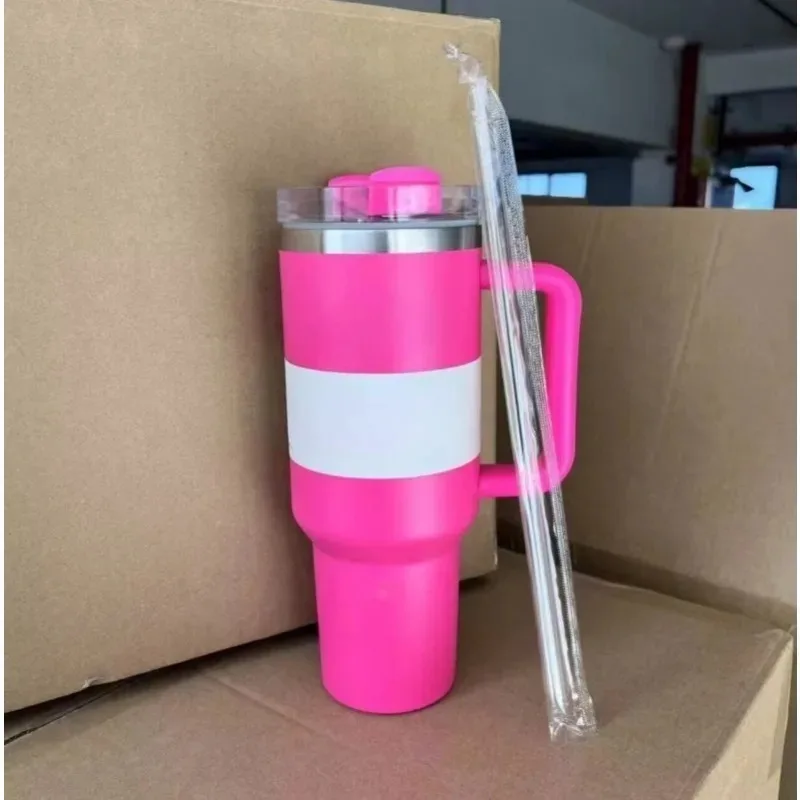 2025 40 oz cup Straw Car travel mug Coffee mug Stanley with treated insulation 314 stainless steel lid