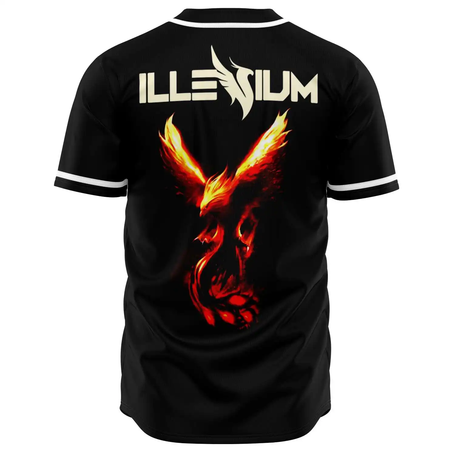 ILLENIUM Black Baseball Jersey Merch Cospaly Women Men Fashion Casual Short Sleeve Tee