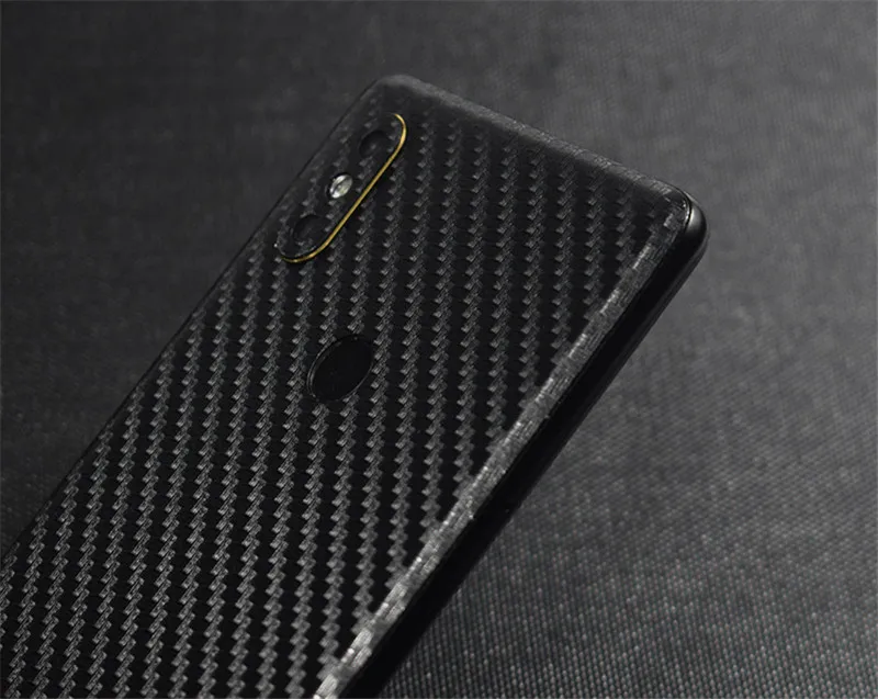 3D Carbon Fiber Wooden Skins Film Wrap Skin Phone Back Sticker For Xiaomi Play Mi9/MIX3/2S/Mi8 SE/Mi6X/Redmi 6 Pro/Note 5 Pro