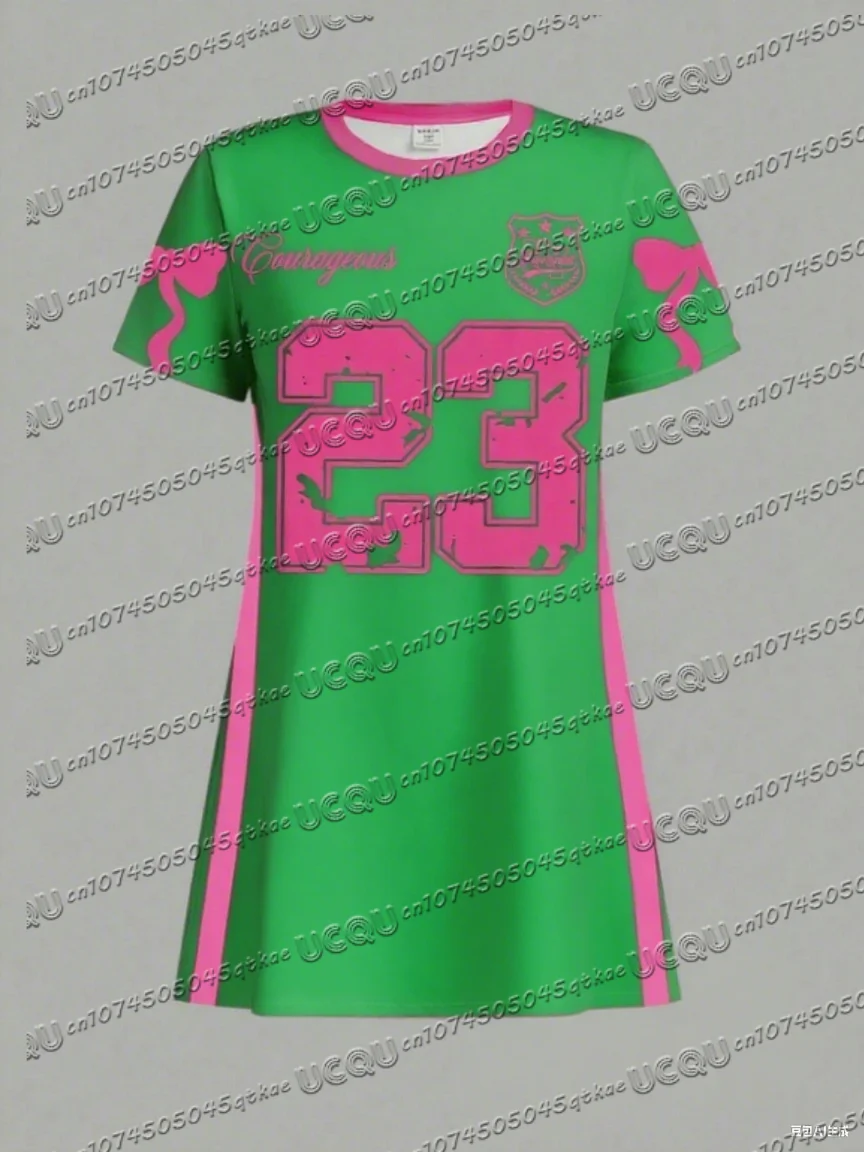 Summer Women T-Shirt Dress Plus Size Casual Leopard NO.23 Printed O-Neck Lady Short Sleeve Pullover Dresses Women Clothing