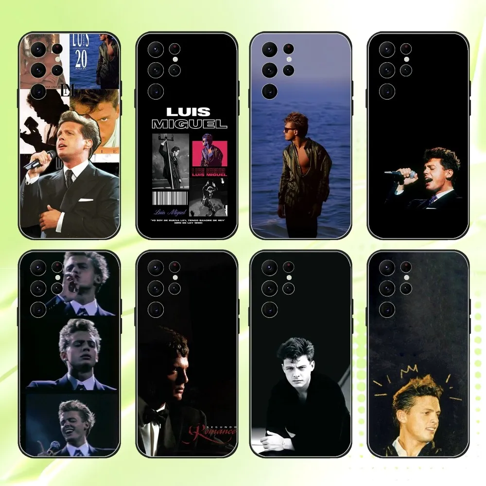 

L-Luis Miguel Singer Phone Case For Samsung S 25,24,23,22,30,21,10,9,Ultra,Plus,Lite,FE,4,5G Black Soft Case