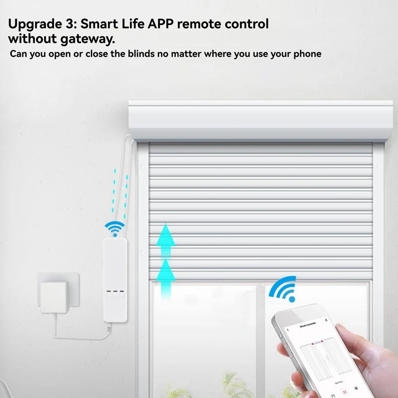 Motor inteligente Tuya Wifi para persianas enrollables, unidad de persiana de cadena eléctrica, Kit remoto RF, aplicación inteligente a través de enchufe Alexa/Google US