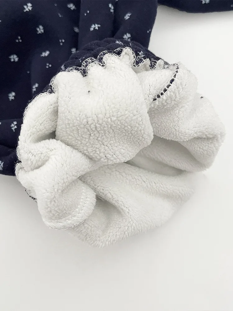 2025 شتاء جديد الطفل الصوف السراويل القطن الفتيات البولكا نقطة سراويل تقليدية زائد المخملية سميكة الرضع الفتيان بناطيل تدفئة الاطفال الملابس #4