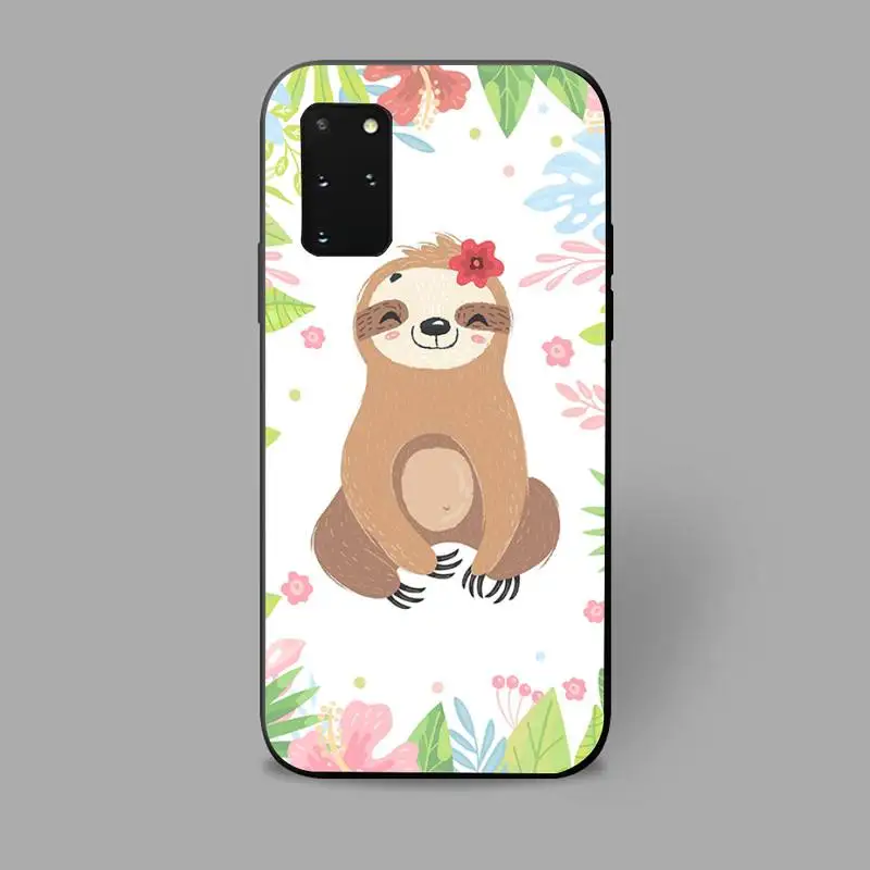 Cute Animal Sloth Phone Case For Samsung Galaxy A51 A50 A71 A21s A71 A41 A70 A30 A22 A02s A53 A72 A73 5G Cover