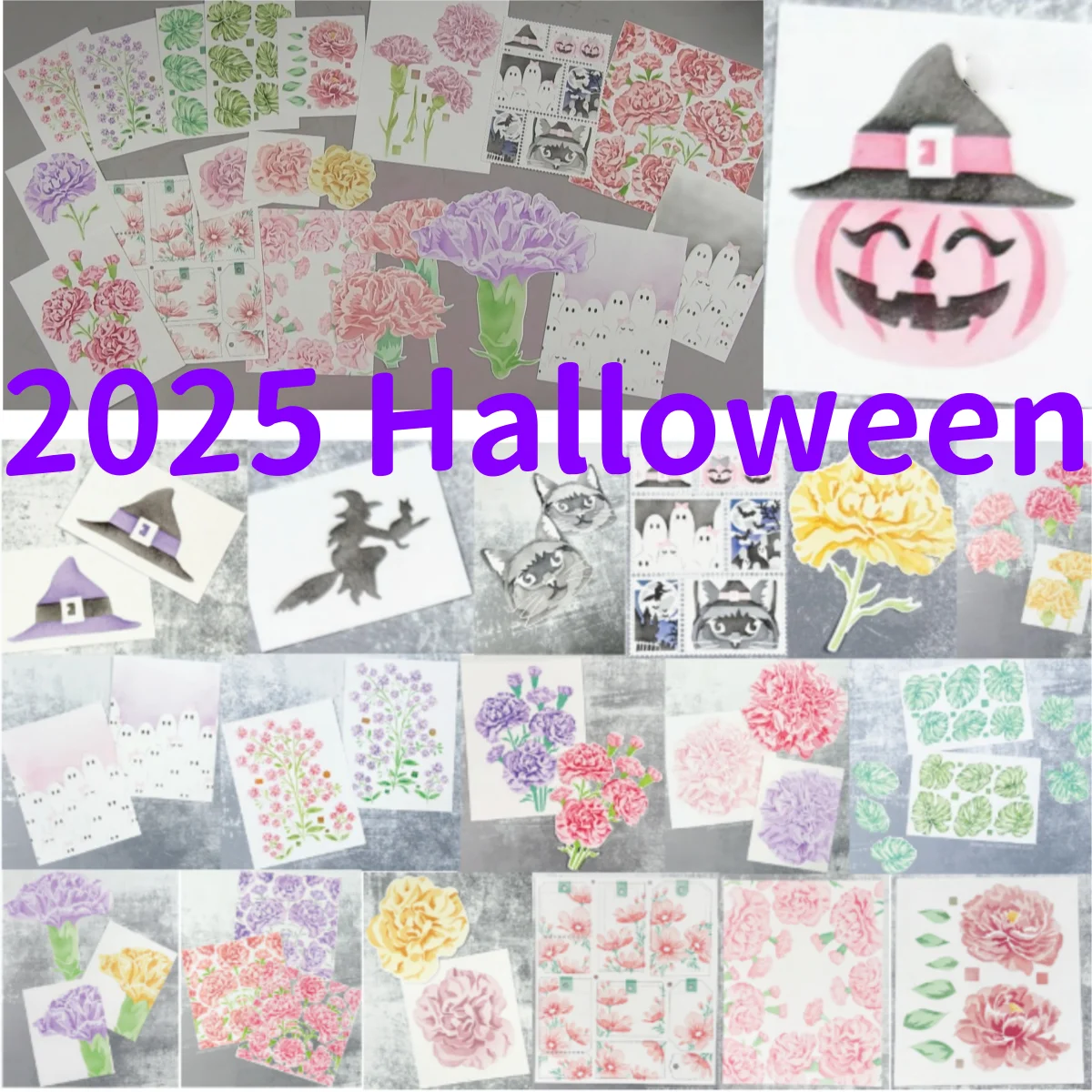 

Pumpkin Ghosts Halloween Witch Metal Cutting Dies Layering Stencil for DIY Greeting Card Making Scrapbooking Craft Paper