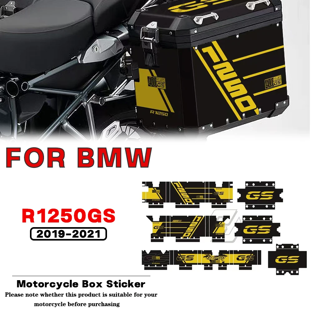 

For BMW R1250GS Triple Black Adventure 2019-2021 Motorcycle Pannier Aluminum Alloy Box Sticker Side Box Suitcases Decal