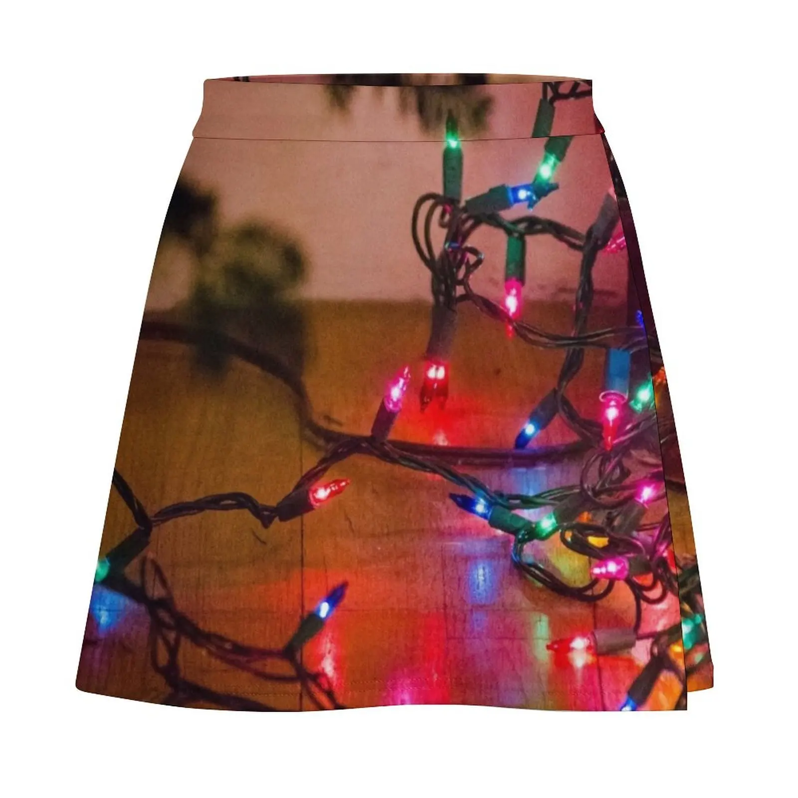 Christmas Tree Lights Mini Skirt skirt women modest skirts for women