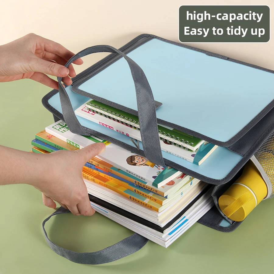 Holding Large Capacity Three-dimensional Waterproof Zipper Bag Students A4 Art Bag Office Information File Bag