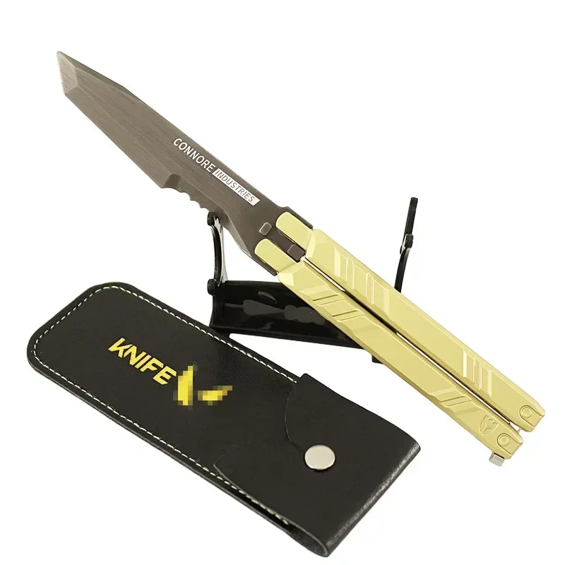 Valorant Peripheral Reconnaissance Operation Butterfly Knife - Camouflage Red Alloy Flying Knife 21cm Weapon Model Toy