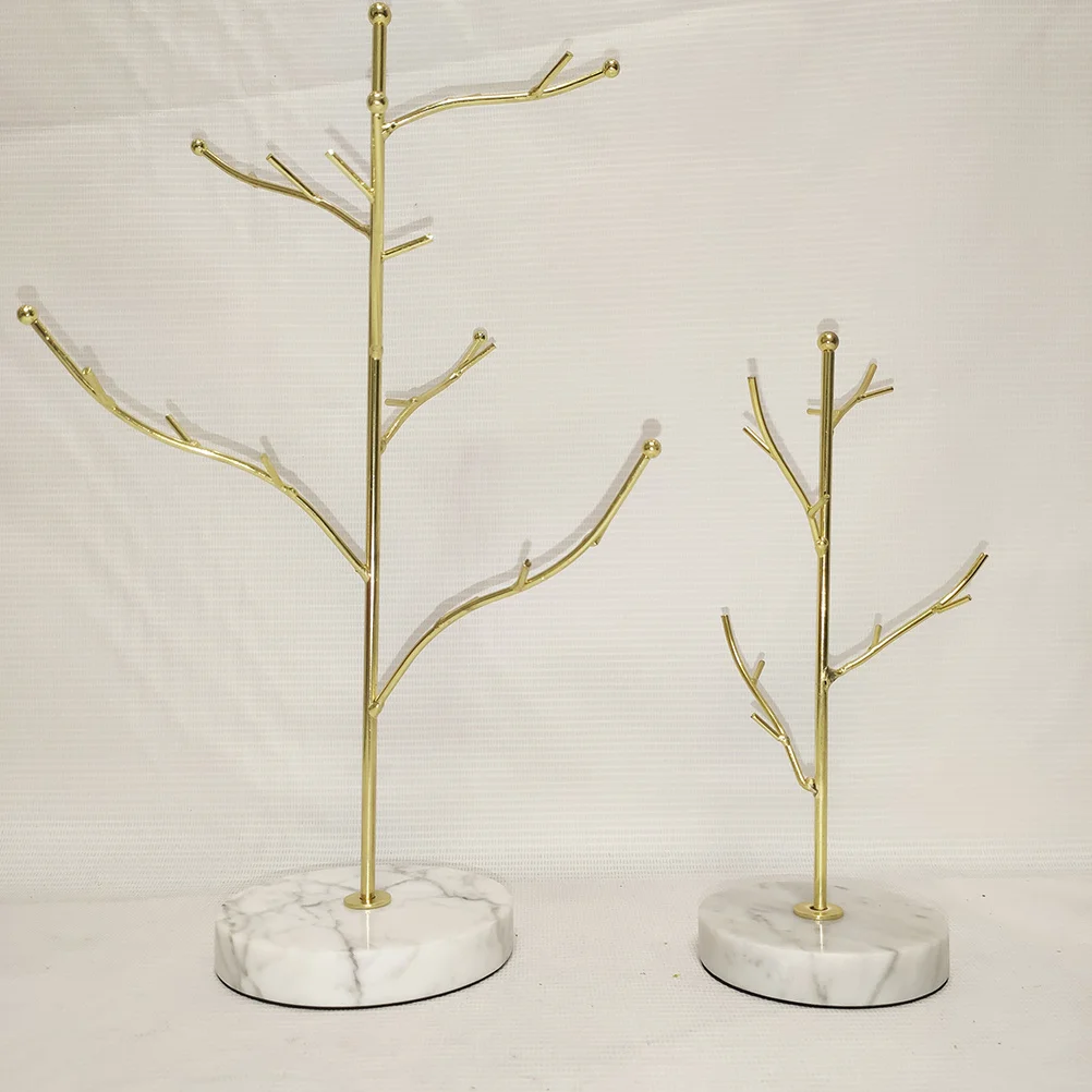 Tree Shape Jewelry Display Stand Size S Marble Holder Decorative Jewelry Stand for Necklaces Bracelets Earrings Ring Holder Tree