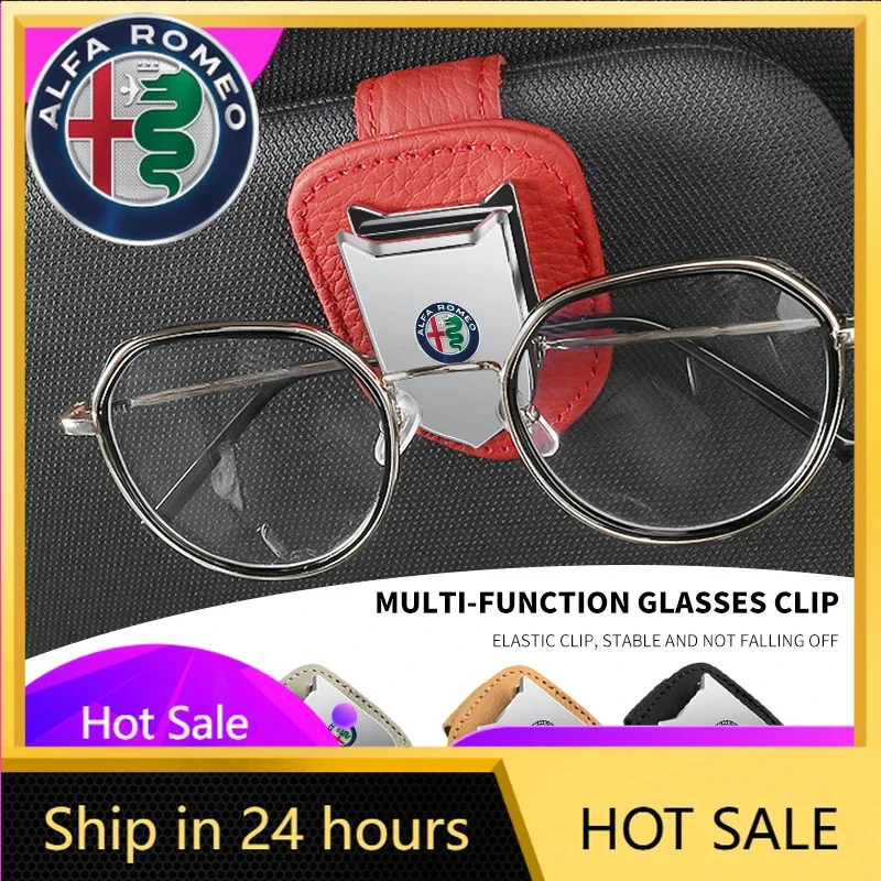 

Car Stickers For Alfa Romeo Car Eyeglass Storage Clip Sun Visor Sunglasses Holder for Alfa Romeo Spider Giulia Giulietta 147 156