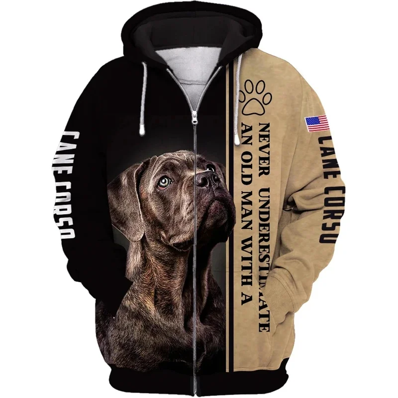 1 قطعة مخصص صورتك لا تقلل أبدًا من شأن رجل عجوز مع قصب كورسو ثلاثية الأبعاد طباعة هوديس الرجال للنساء البلوفرات سستة هوو #1