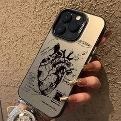 Creative Cardiovascular Model Heart Medical Phone Case For iPhone 15 14 13 12 11 Pro Max X XR XS Max Fashion Unique Back Cover