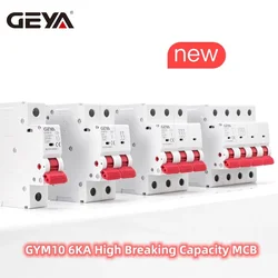 GEYA GYM10 6KA MCB 1P 2P 3P 4P 6A 10A 16A 20A 25A 32A 40A 50A 63A Circuit Breaker 230V 400V C Curve CE CB Approved NEW