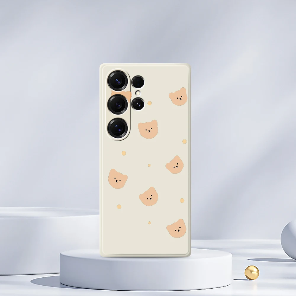 Etui na telefon z wzorem niedźwiedzia do Samsung Galaxy S25 S24 S23 S22 S21 S20 Ultra Plus S10 Plus S24FE S23FE S22FE S21FE S20FE Cover