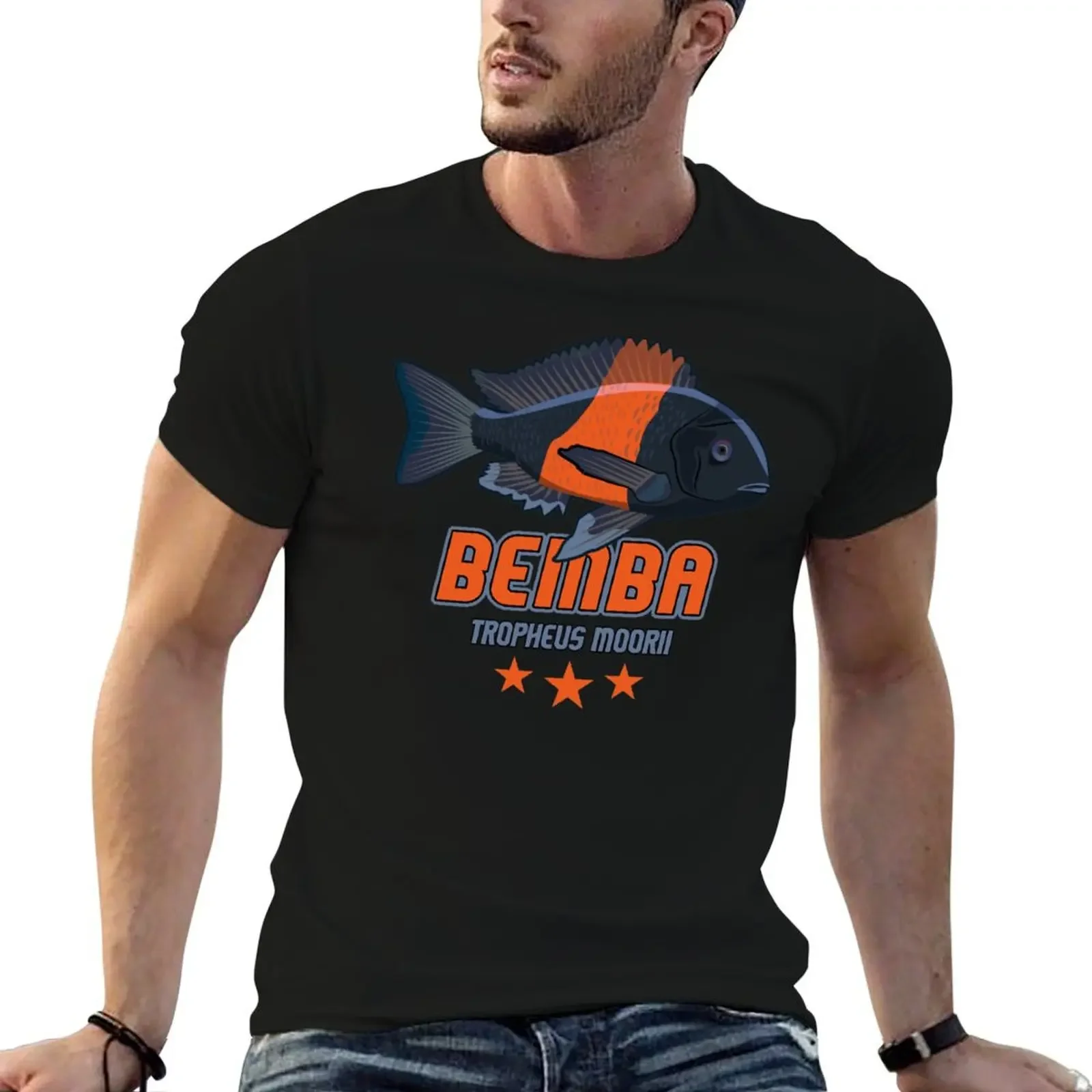 Tropheus Moorii Moori Bemba Tanganyika Cichlid Aquarist T-Shirt man t shirt hippie clothes summer tops mens t shirts pack