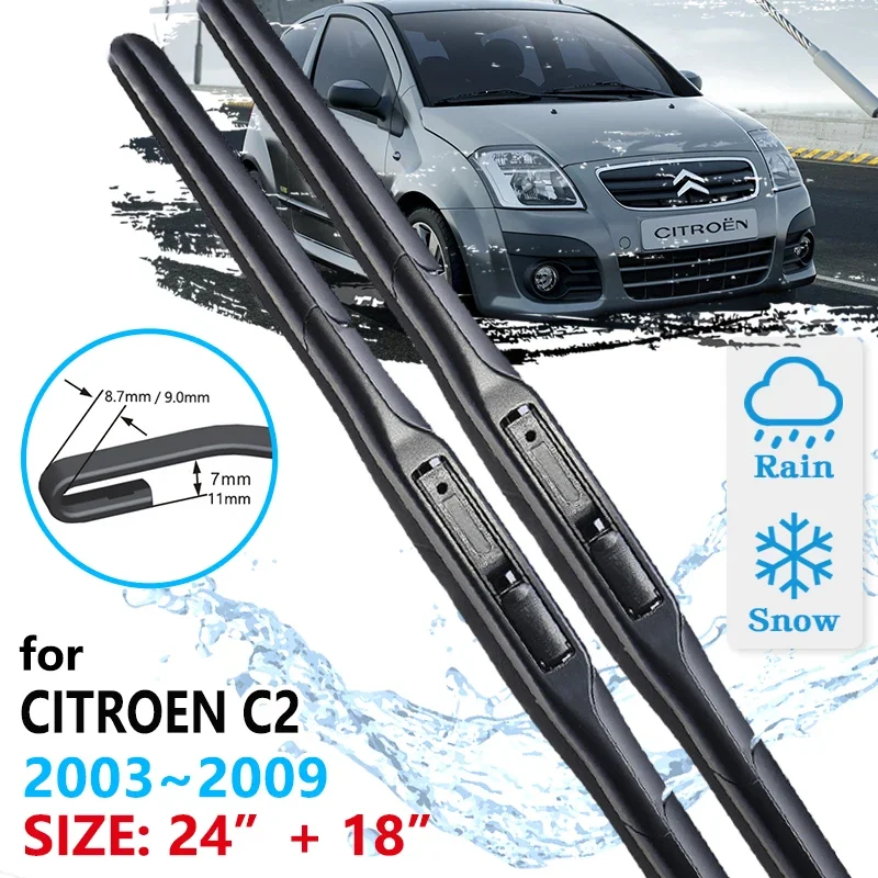 

Car Front Wiper Blade For Citroen C2 2003 ~2009 Windscreen Windshield Wipers Windows Accessories 2004 2005 2006 2007 2008 2009