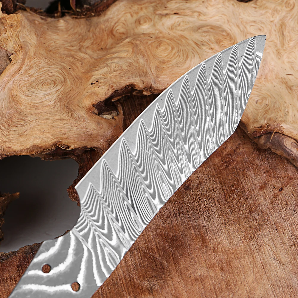 Forged Damascus Steel Utility Fruit Knife Blank Blade for Knife Making,Diy Full Tang Ultra Sharp Kitchen Knife Blank Blade