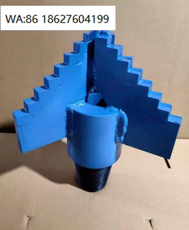 3 Wing Forged Carbon Steel PDC Alloy Scraper Drill Bit Rock Tool for Water Well and Oil Drilling