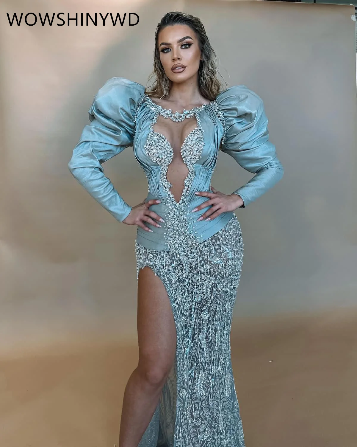 2024 Aso Ebi Mermaid Silver Prom Dresses Sequined Crystals Evening Formal Party Second Engagement Birthday Gowns Dresses ZJ105