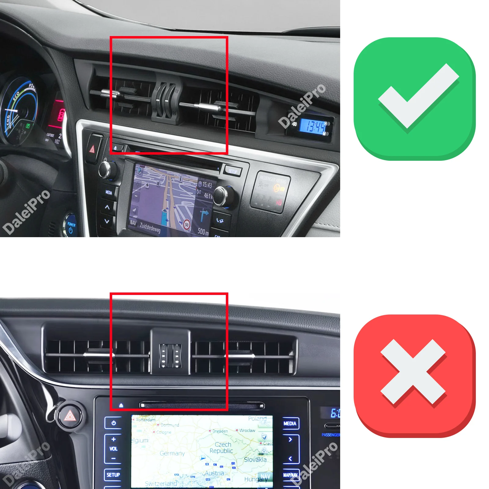 Design For Toyota Corolla E170 2014 2015 2016 Custom Fit Car Phone Holder Secure Clip-On Mount Smart Sensing Phone Holder Base