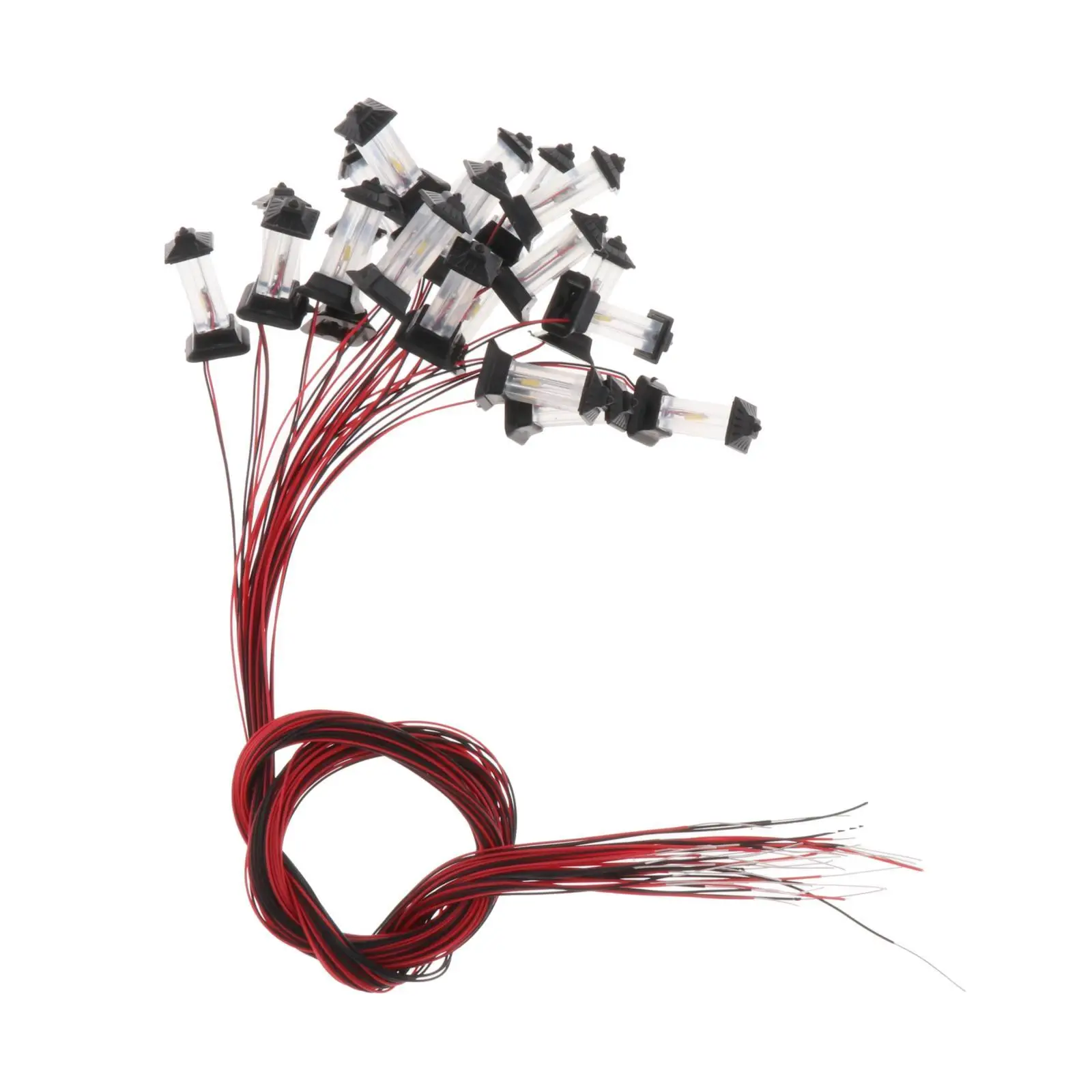 

20x мини-лужайка светодиодный светильник железнодорожный пейзажный фонарный столб 1:100-1:500 TT N Gauge