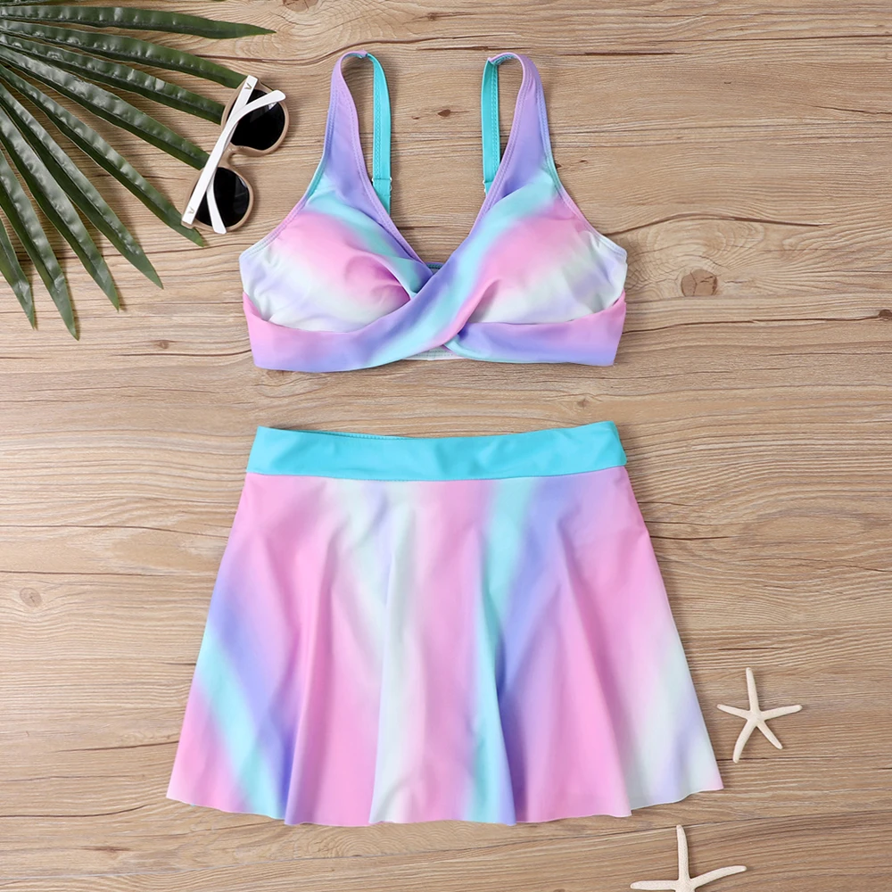 2023 Women New Design Printing Swimwear Summer Two Piece Set Beachwear Swim Suit Vintage Bathing Suit High Waist Swimsuit Bikini