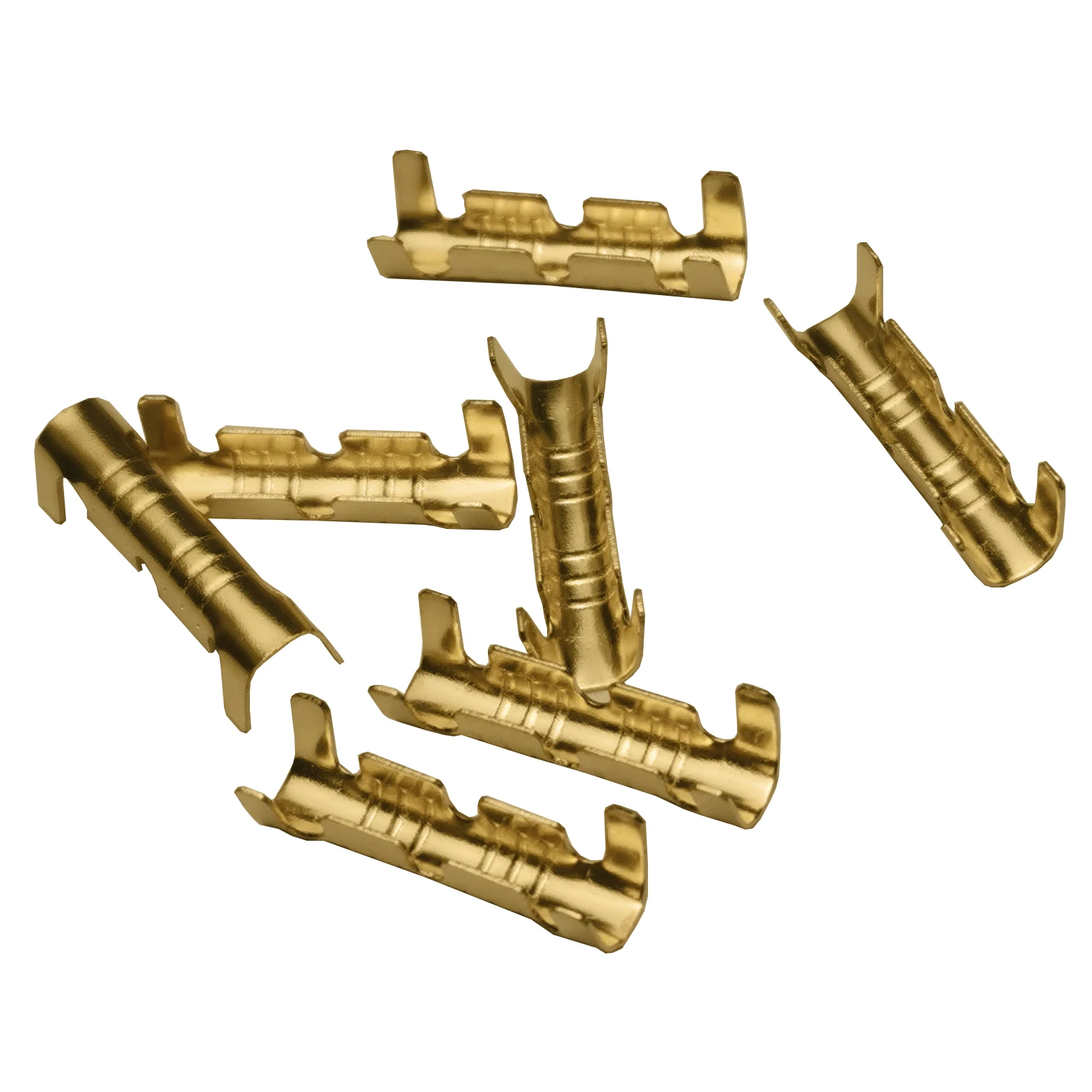 DJ453 Double U-shaped Parallel Terminal Tab Cold Inserts Connectors Small Teeth Fascia 0.5-1.5mm2 Silver and Golden