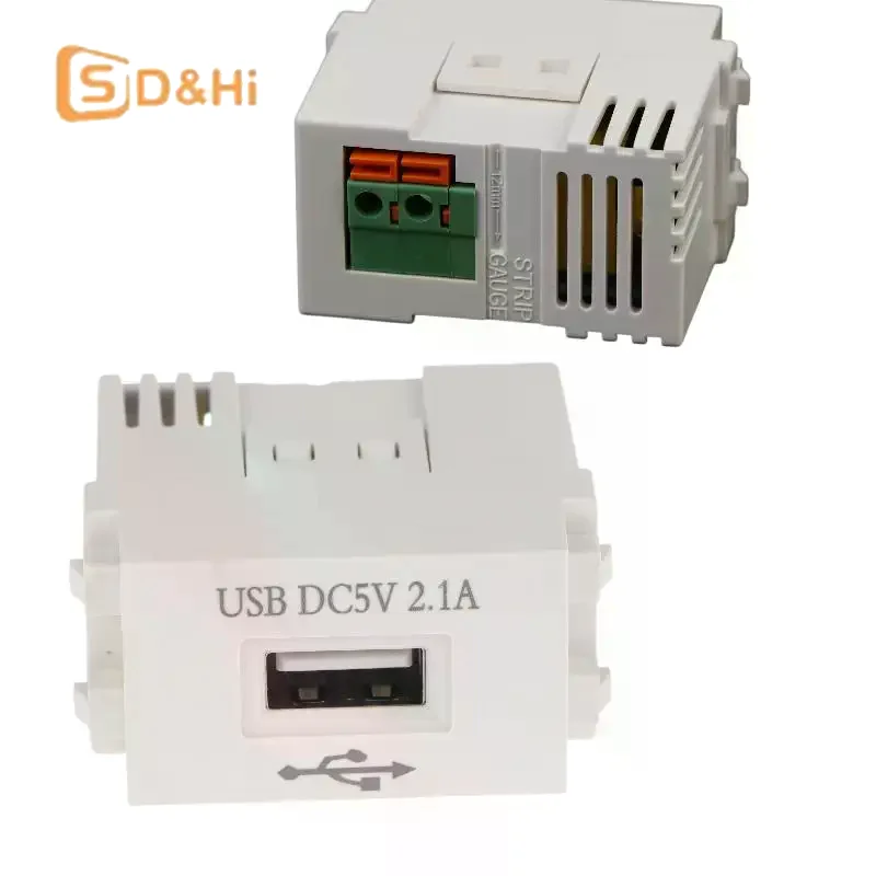 1Pcs 220V Socket 5V2.1A Mobile Phone Charging Panel USB Power Module 5V Transformer Charging Power Switching Adapter