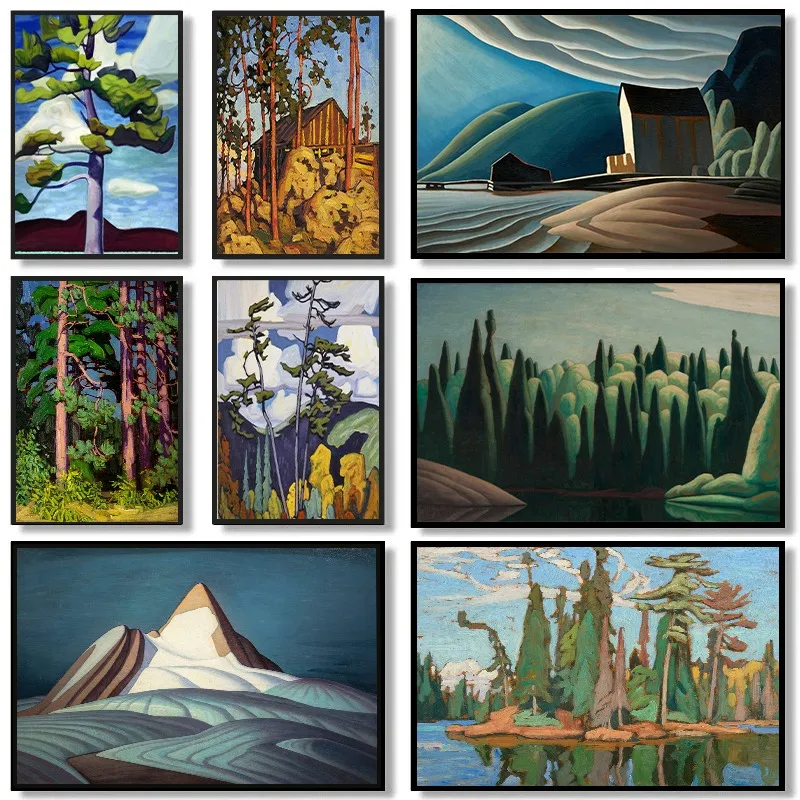 Lawren Stewart Harris Artist Artworks Poster Geometric Abstract Canadian Landscape Canvas Painting Wall Art for Room Home Decor