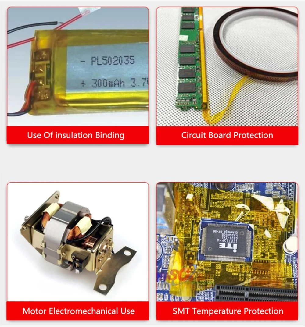 3D Printer Parts High Temperature Resistant Heat BGA Kapton Polyimide Insulating Thermal Insulation Adhesive Tape