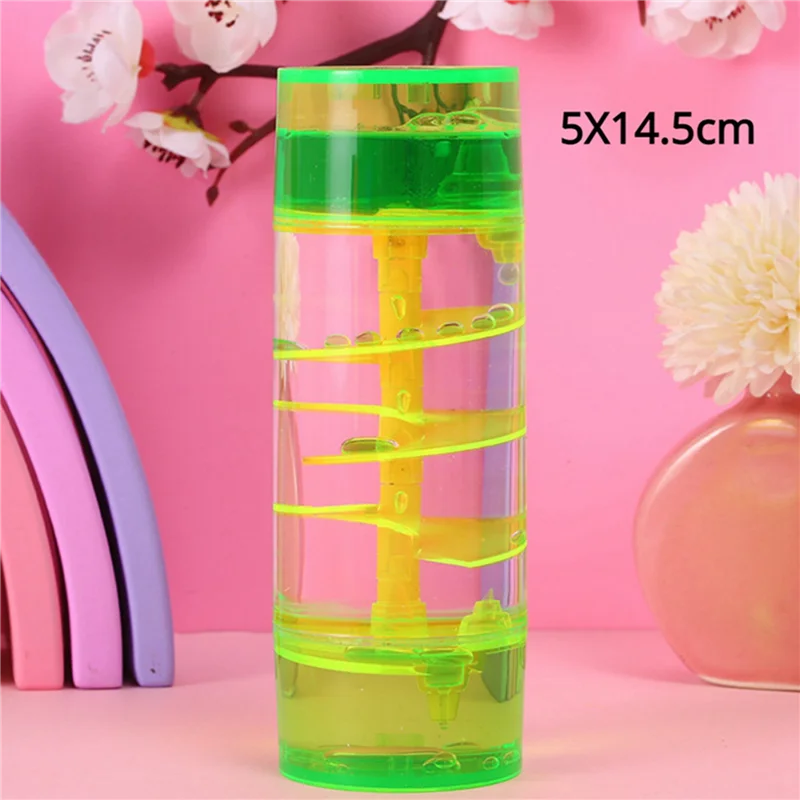 TTKK-2X Green-Hourglass Center Column Turntable Oil Drop Hourglass Jelly Color Leisure Daze Oil Leak Home Crafts Decor