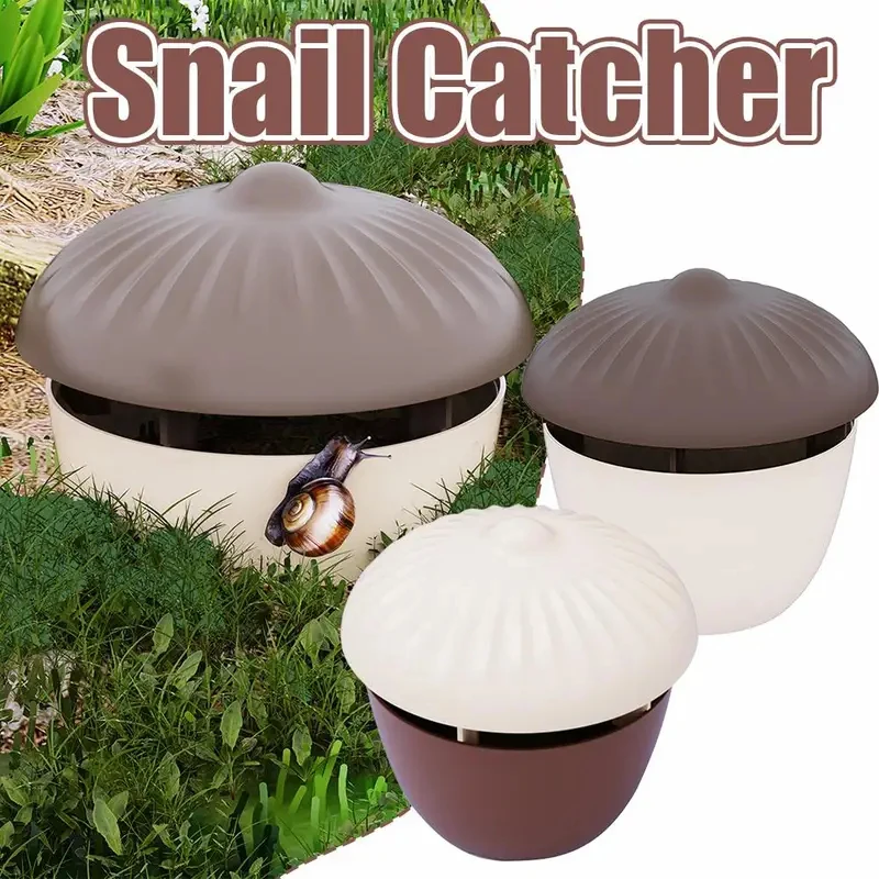2/5PCS Beer Trap for Snails and Slugs, Reusable Plastic Snail Catcher Container, Physical Trap Cage Slugs House for Garden Farm
